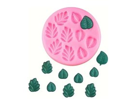 Molde silicona 10 hojas arbol